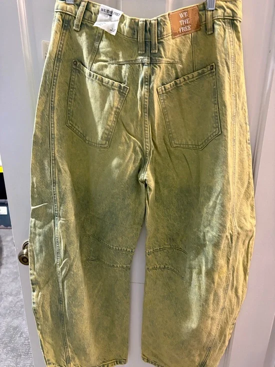 Free people good luck barrel jeans NWT flying saucer - Picture 4 of 5
